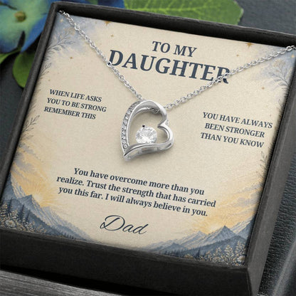 C46 - When Life Asks You To Be Strong Remember You Have Always Been Stronger Than You Know - Forever Love Necklace