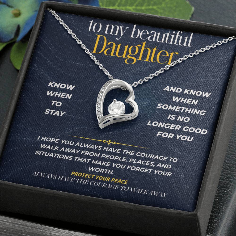 S273 - I Hope You Always Have The Courage To Walk Away – Forever Love Necklace From Dad