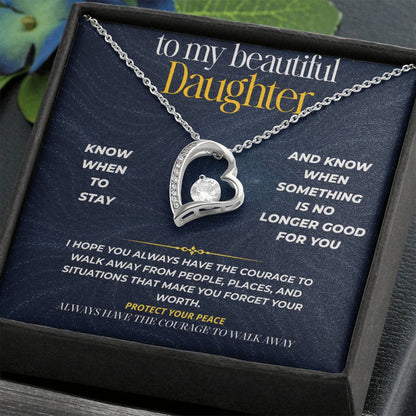 S273 - I Hope You Always Have The Courage To Walk Away – Forever Love Necklace From Dad
