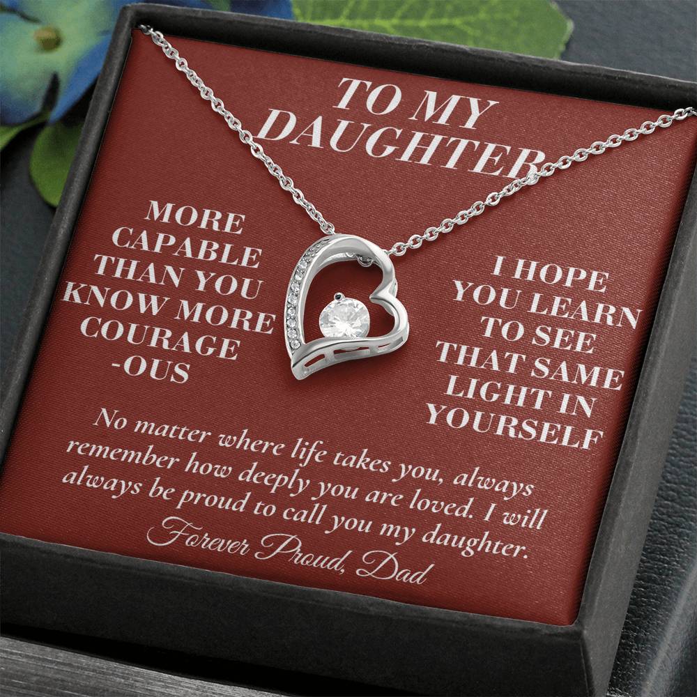 C192 - You Have A Heart Worth Protecting A Voice Worth Using And Dreams Worth Chasing - Forever Love Necklace