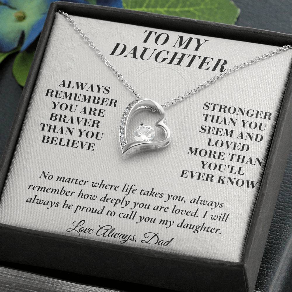 C176 - Grow With Grace Live With Courage And Always Remember Where Your Strength Began - Forever Love Necklace