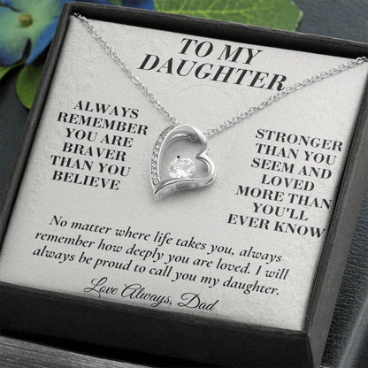 C176 - Grow With Grace Live With Courage And Always Remember Where Your Strength Began - Forever Love Necklace