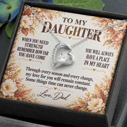 C283 - The World Is Brighter Because You Are In It And My Life Is Better Because You Are My Daughter - Forever Love Necklace