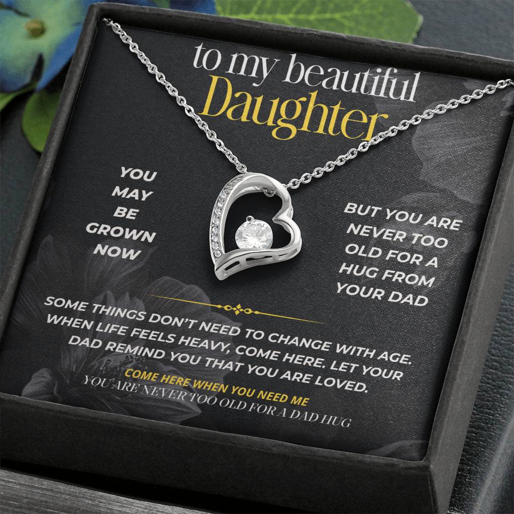 S284 - You Are Never Too Old For A Dad Hug – Forever Love Necklace From Dad