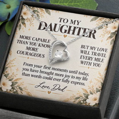 C267 - You Are More Capable More Courageous And More Loved Than You Could Ever Imagine - Forever Love Necklace