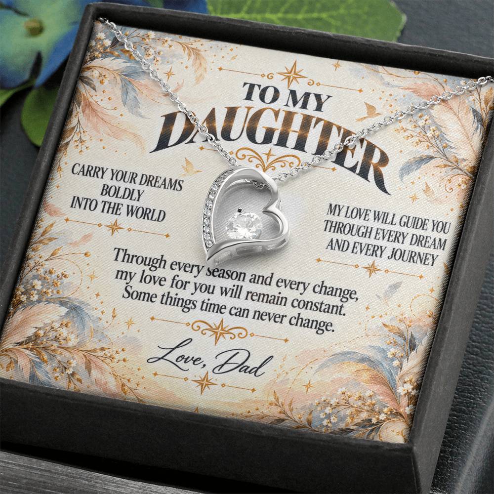 C443 - Wherever Tomorrow Leads You Remember You Have Already Made Your Dad Incredibly Proud - Forever Love Necklace