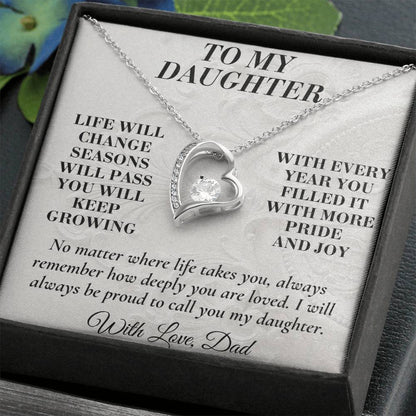 C161 - Life May Change Around You But My Love For You Will Always Remain Constant - Forever Love Necklace