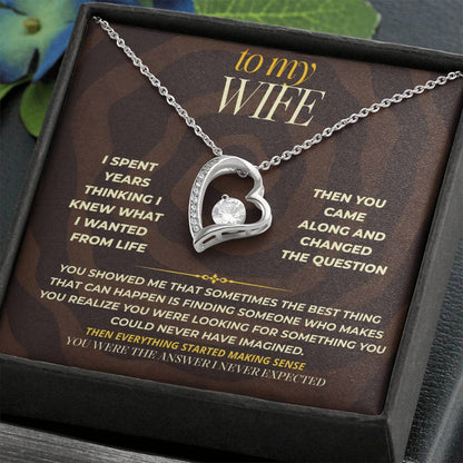S165 - You Are The Answer I Never Knew I Needed – Forever Love Necklace From Husband