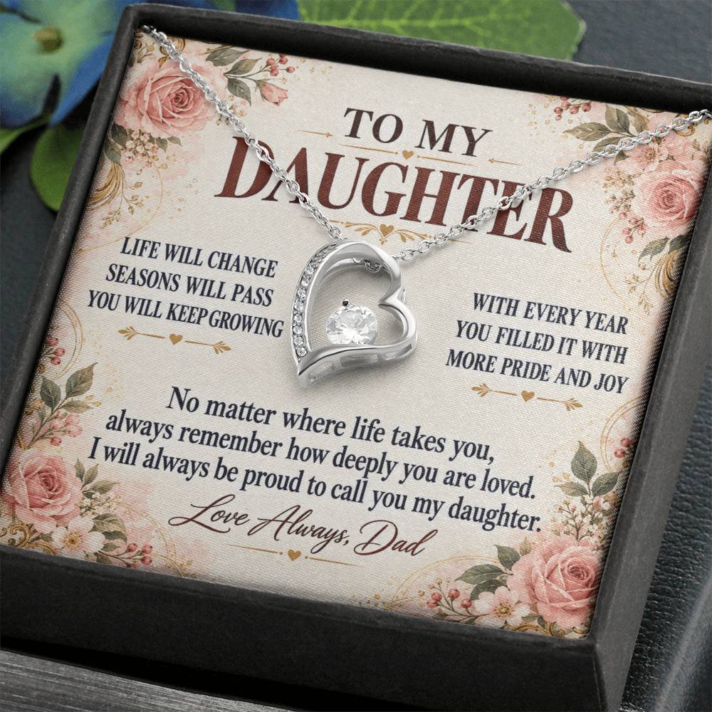 C336 - Every Step You Take Into Your Future Carries A Lifetime Of My Love Behind You - Forever Love Necklace