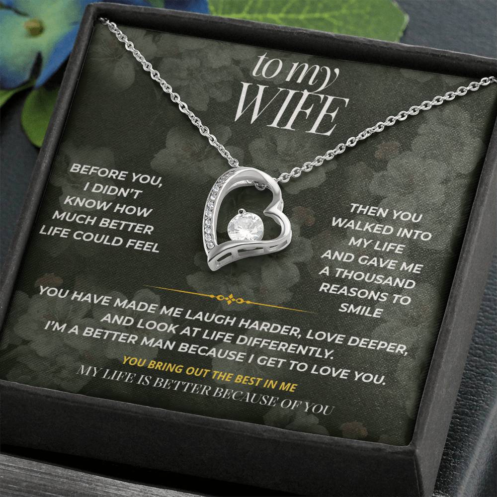 S83 - You Made My Life Better – Forever Love Necklace From Husband