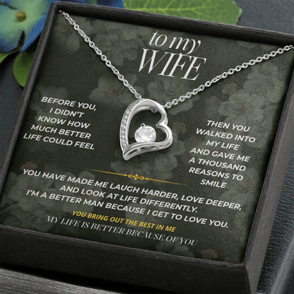 S83 - You Made My Life Better – Forever Love Necklace From Husband