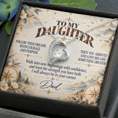 C484 - When You Feel Lost Remember The Love That Raised You Will Always Help Guide You Home - Forever Love Necklace