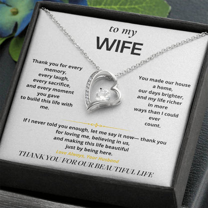 S11 - Thank You For Our Beautiful Life – Forever Love Necklace From Husband