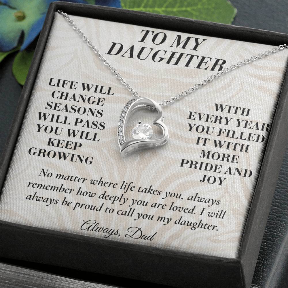 C186 - Every Step You Take Into Your Future Carries A Lifetime Of My Love Behind You - Forever Love Necklace