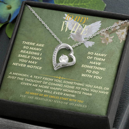 S132 - You Are The Woman Behind My Smile – Forever Love Necklace From Husband