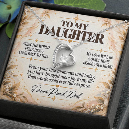 C247 - May You Never Outgrow The Truth That You Are Deeply Loved Completely Valued And Forever My Daughter - Forever Love Necklace