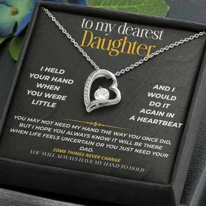 S221 - You Will Always Have My Hand To Hold – Forever Love Necklace From Dad