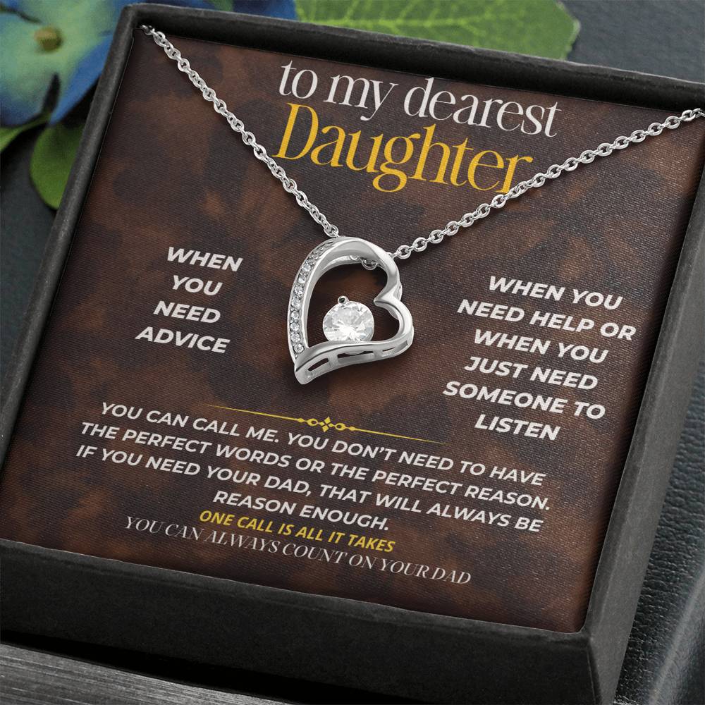 S258 - You Can Always Count On Your Dad – Forever Love Necklace From Dad