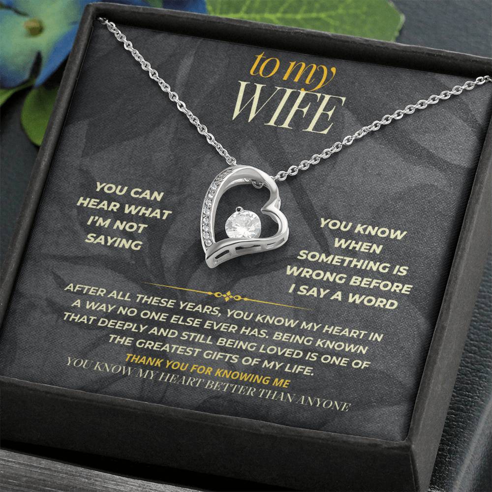 S159 - You’re The Person Who Knows My Heart – Forever Love Necklace From Husband