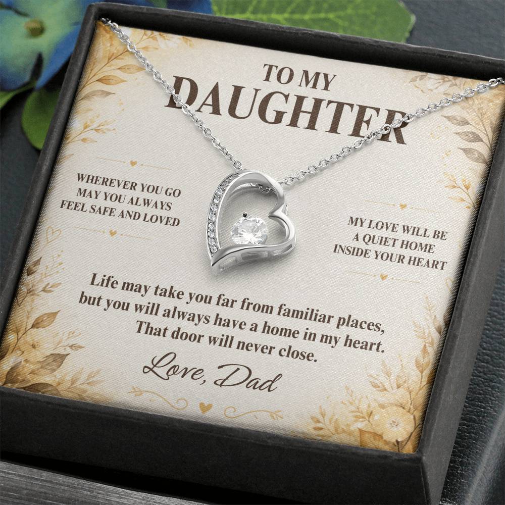 C14 - My Love Will Be Your Quiet Home Wherever Your Journey Takes You - Forever Love Necklace