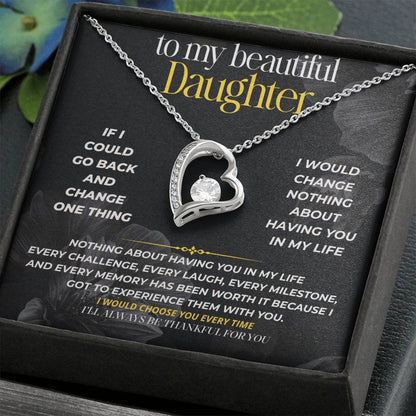 S293 - You Are The Daughter I Will Always Thank Life For – Forever Love Necklace From Dad