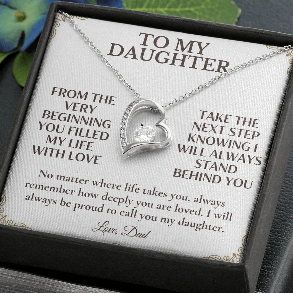 C131 - Let Your Heart Be Brave Your Dreams Be Big And Your Love For Yourself Be Strong - Forever Love Necklace