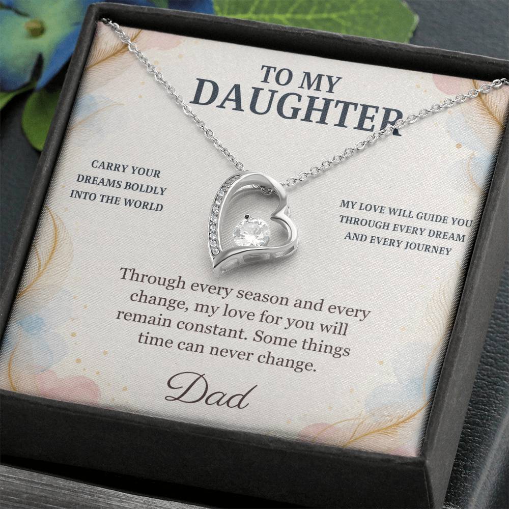 C68 - Carry Your Dreams Boldly And Carry My Love Gently Wherever You Go - Forever Love Necklace