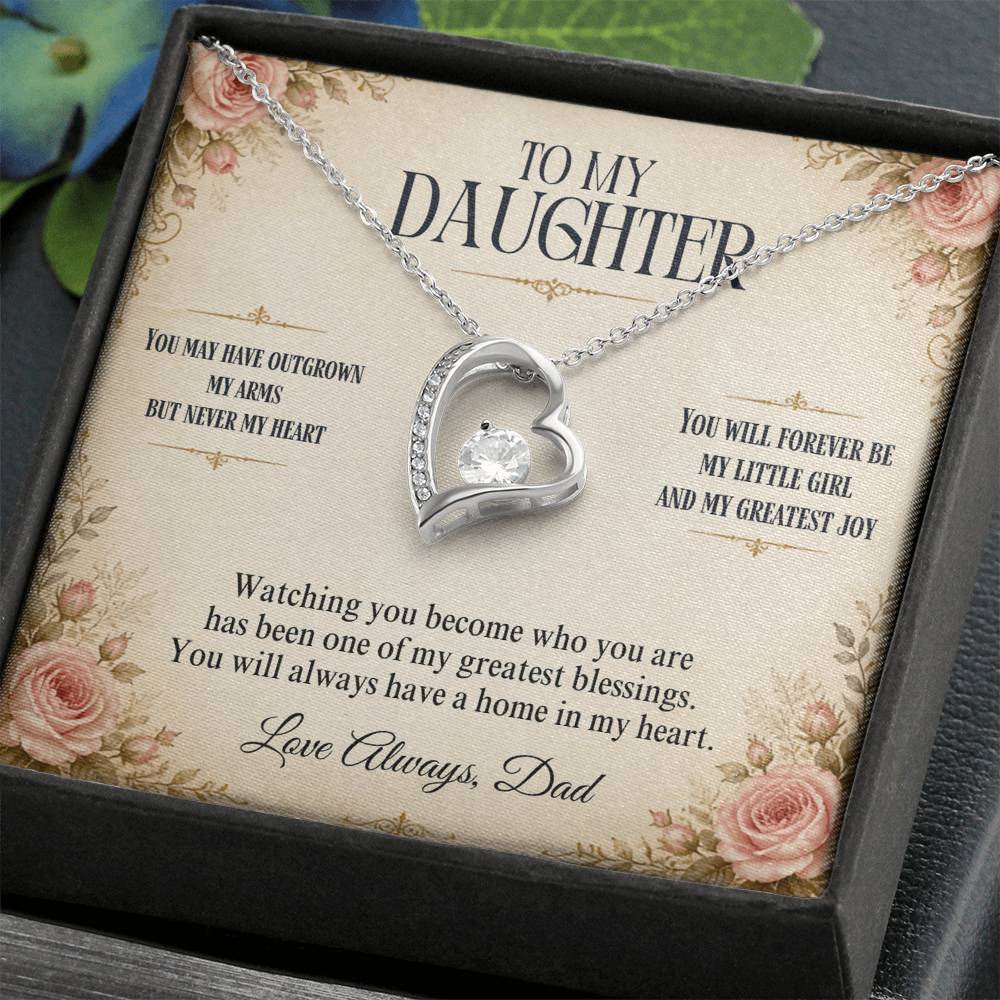 C4 - You Will Forever Be My Little Girl And One Of The Greatest Blessings Of My Life - Forever Love Necklace