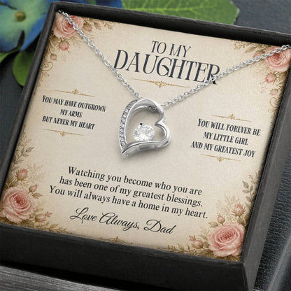 C4 - You Will Forever Be My Little Girl And One Of The Greatest Blessings Of My Life - Forever Love Necklace