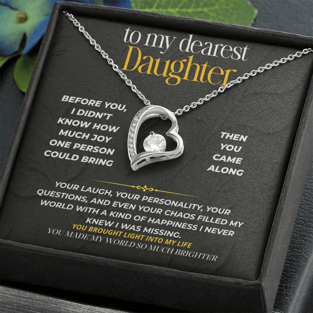 S239 - You Made My World Brighter – Forever Love Necklace From Dad