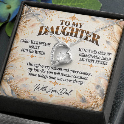C393 - Wherever Tomorrow Leads You Remember You Have Already Made Your Dad Incredibly Proud - Forever Love Necklace