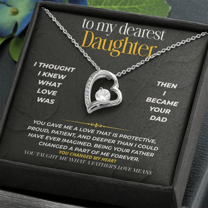 S235 - You Taught Me What A Father’s Love Means – Forever Love Necklace From Dad