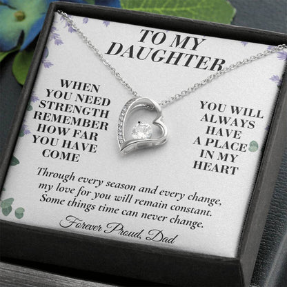 C183 - The World Is Brighter Because You Are In It And My Life Is Better Because You Are My Daughter - Forever Love Necklace