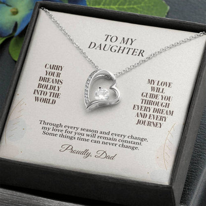 C118 - Carry Your Dreams Boldly And Carry My Love Gently Wherever You Go - Forever Love Necklace