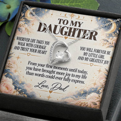 C227 - No Matter How Much You Grow There Will Always Be A Little Girl I Love Beyond Words - Forever Love Necklace