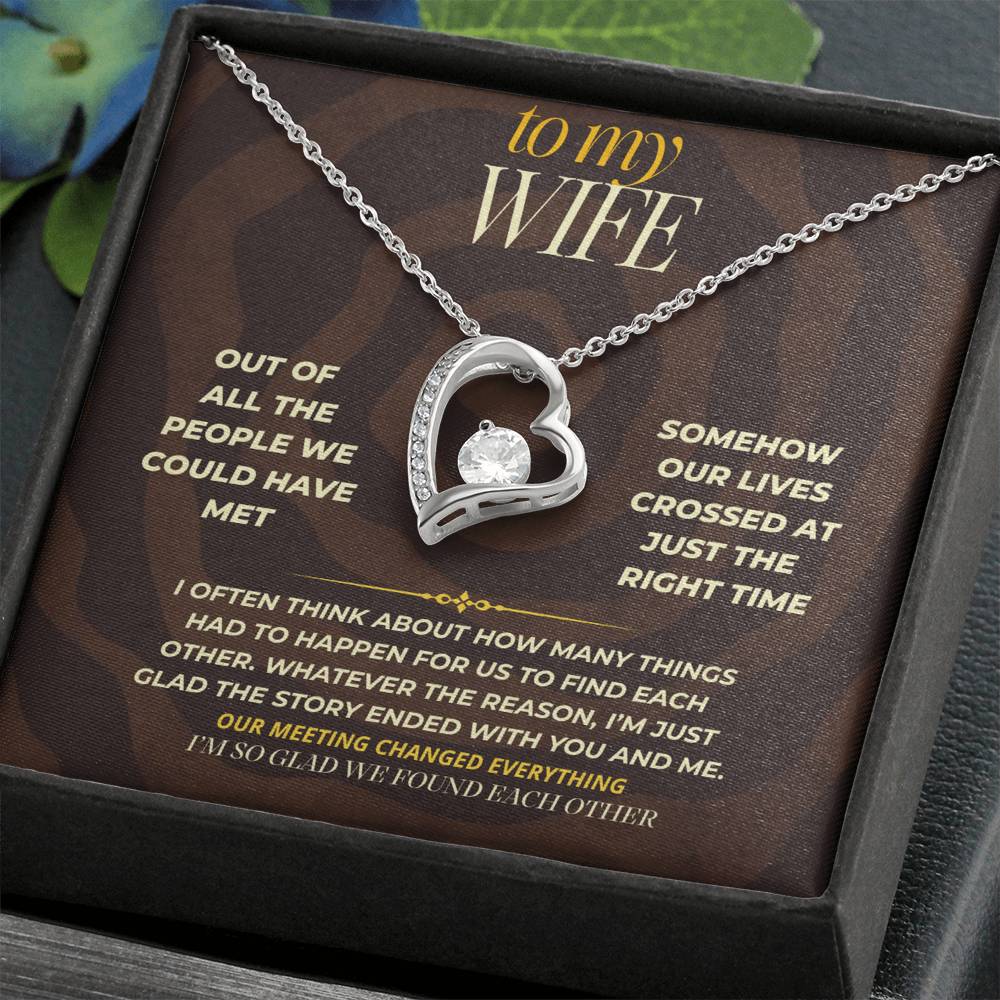 S170 - I’m Glad We Found Each Other – Forever Love Necklace From Husband