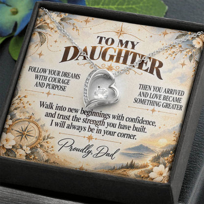 C335 - Never Measure Your Worth By The World Because To Your Dad You Have Always Been Priceless - Forever Love Necklace