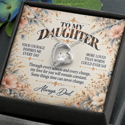 C497 - May You Never Outgrow The Truth That You Are Deeply Loved Completely Valued And Forever My Daughter - Forever Love Necklace