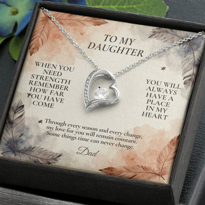 C108 - When You Need Strength Remember You Come From A Love That Never Gives Up On You - Forever Love Necklace