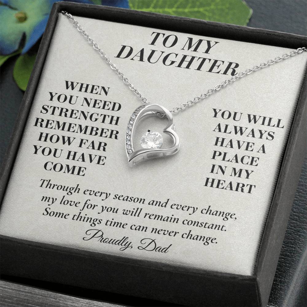 C158 - When You Need Strength Remember You Come From A Love That Never Gives Up On You - Forever Love Necklace