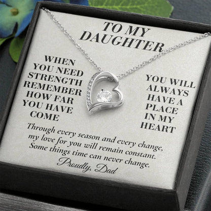C158 - When You Need Strength Remember You Come From A Love That Never Gives Up On You - Forever Love Necklace