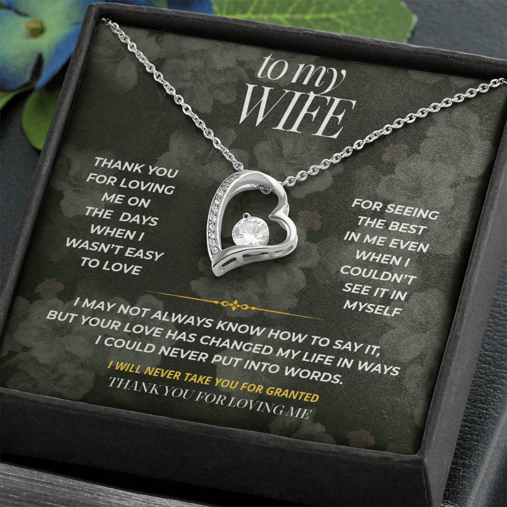 S81 - Thank You For Loving Me – Forever Love Necklace From Husband