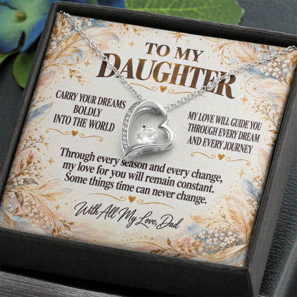 C293 - Wherever Tomorrow Leads You Remember You Have Already Made Your Dad Incredibly Proud - Forever Love Necklace