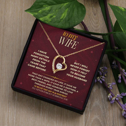 S173 - I’ll Never Forget The Day You Became My Wife – Forever Love Necklace From Husband
