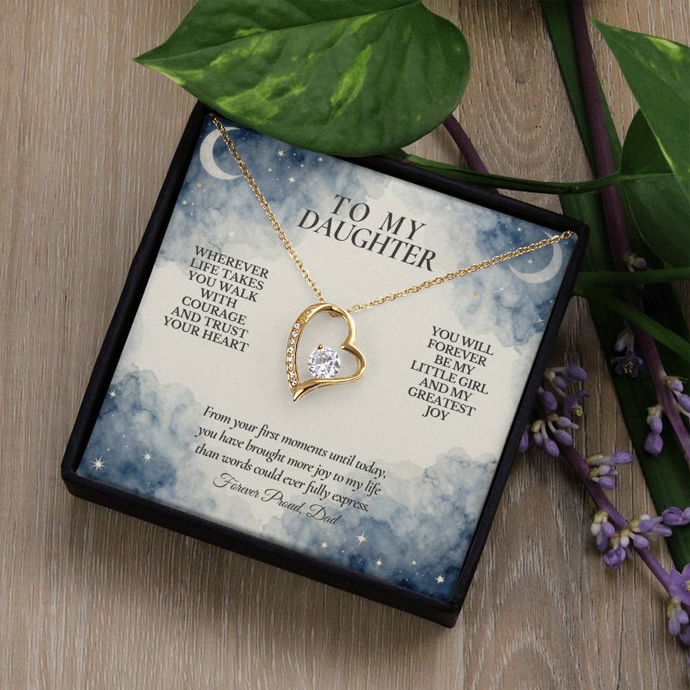 C127 - No Matter How Much You Grow There Will Always Be A Little Girl I Love Beyond Words - Forever Love Necklace
