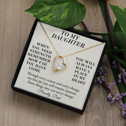 C158 - When You Need Strength Remember You Come From A Love That Never Gives Up On You - Forever Love Necklace