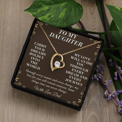 C193 - Wherever Tomorrow Leads You Remember You Have Already Made Your Dad Incredibly Proud - Forever Love Necklace