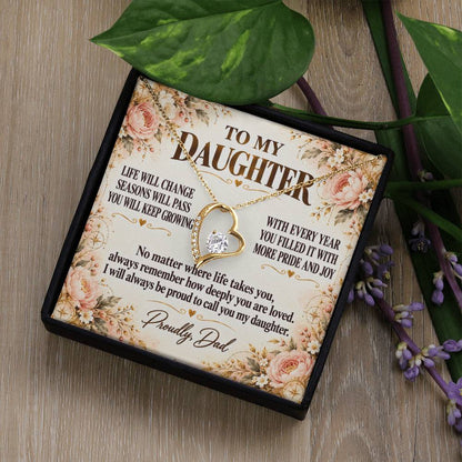 C286 - Every Step You Take Into Your Future Carries A Lifetime Of My Love Behind You - Forever Love Necklace