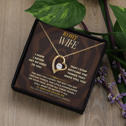 S164 - I Promise To Keep Loving The Little Things About You – Forever Love Necklace From Husband