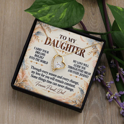 C343 - Wherever Tomorrow Leads You Remember You Have Already Made Your Dad Incredibly Proud - Forever Love Necklace